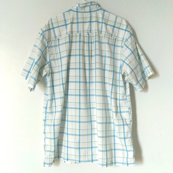 Columbia Men's Titanium Plaid Short Sleeve Button Down Untucked Shirt XL - Picture 6 of 6